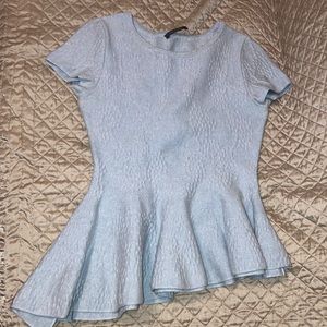 Zac Posen Gray Embossed Top